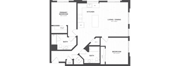 2 Bed-2 Bath-B7