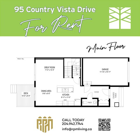 A floor plan for a rental property at 95 Country Vista Drive.