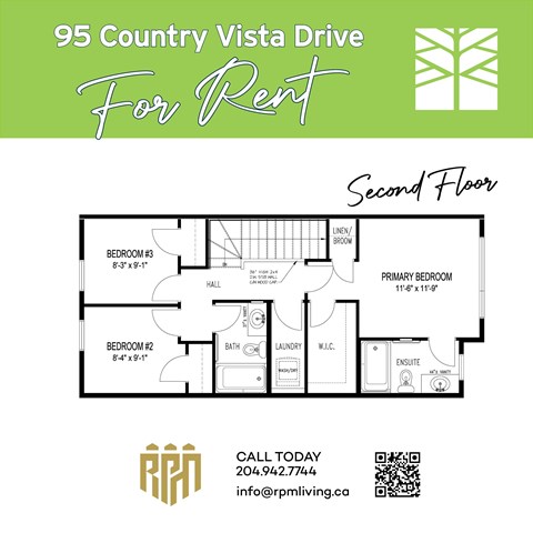 A floor plan for a 95 Country Vista Drive For Rent.