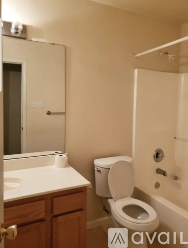 A white toilet sits next to a sink in a bathroom.