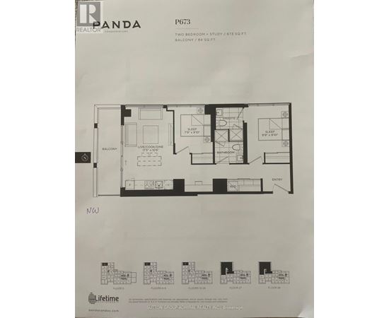 A black and white image of a floor plan for a two bedroom, study and balcony apartment.