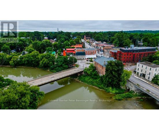 A bridge over a river in Brokerage.