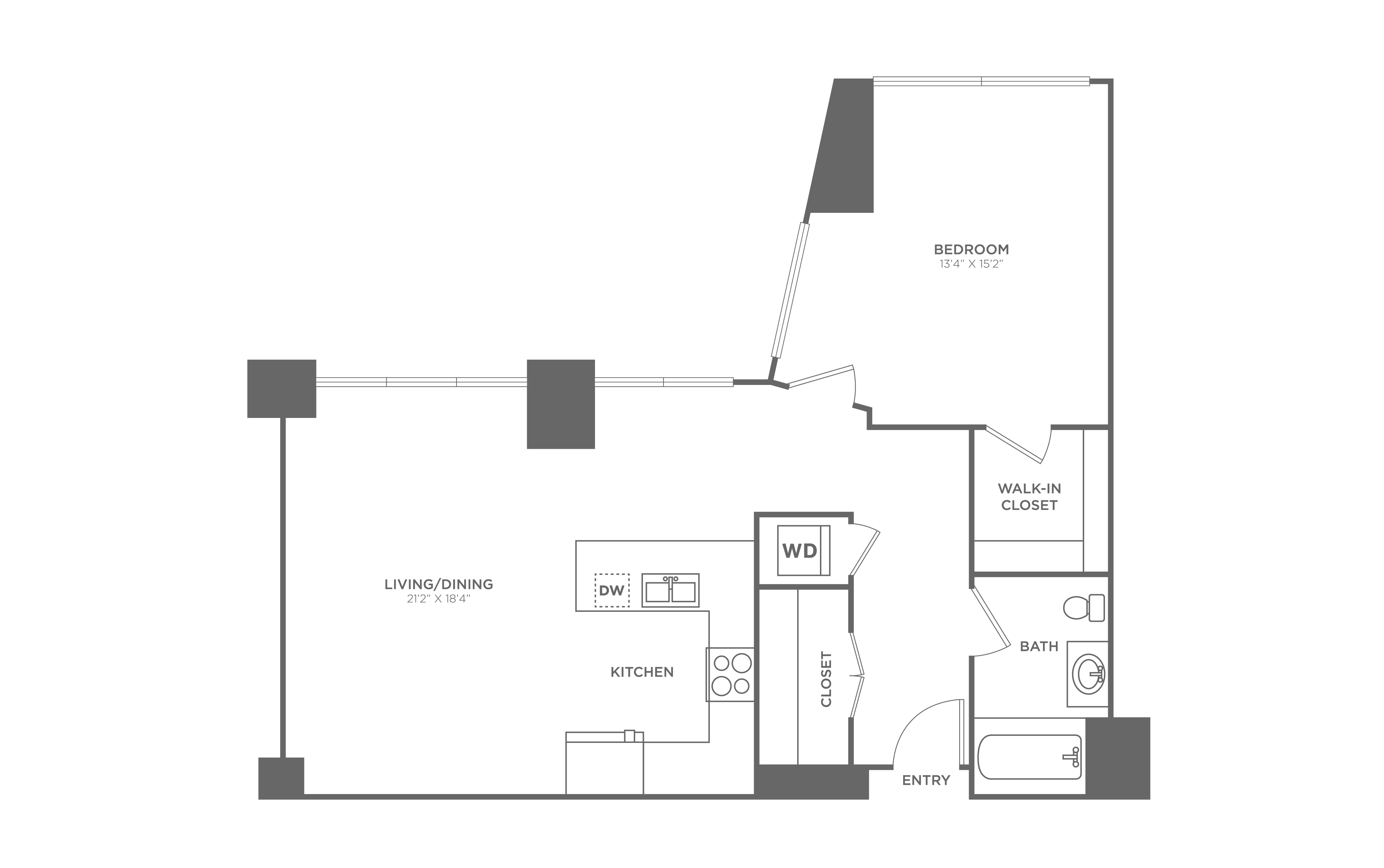 1 Bed/1 Bath-A10