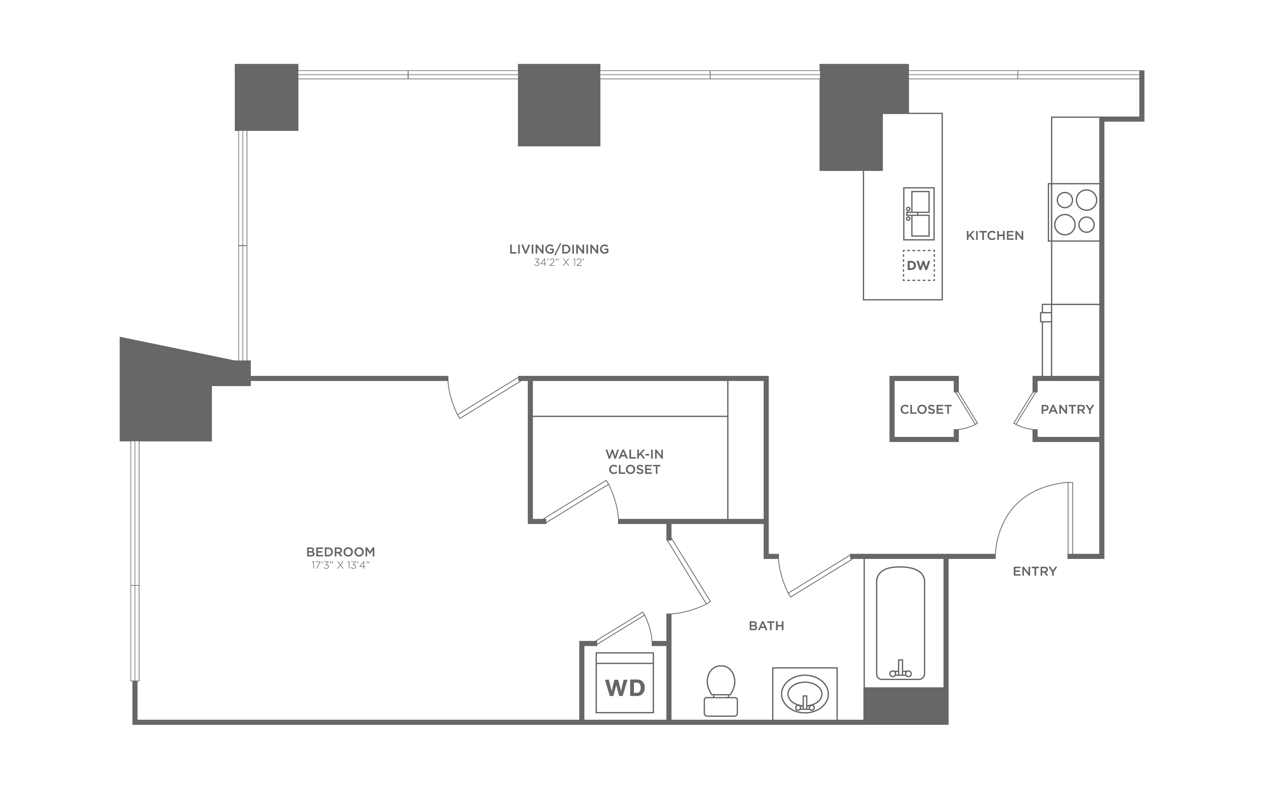 1 Bed/1 Bath-A11