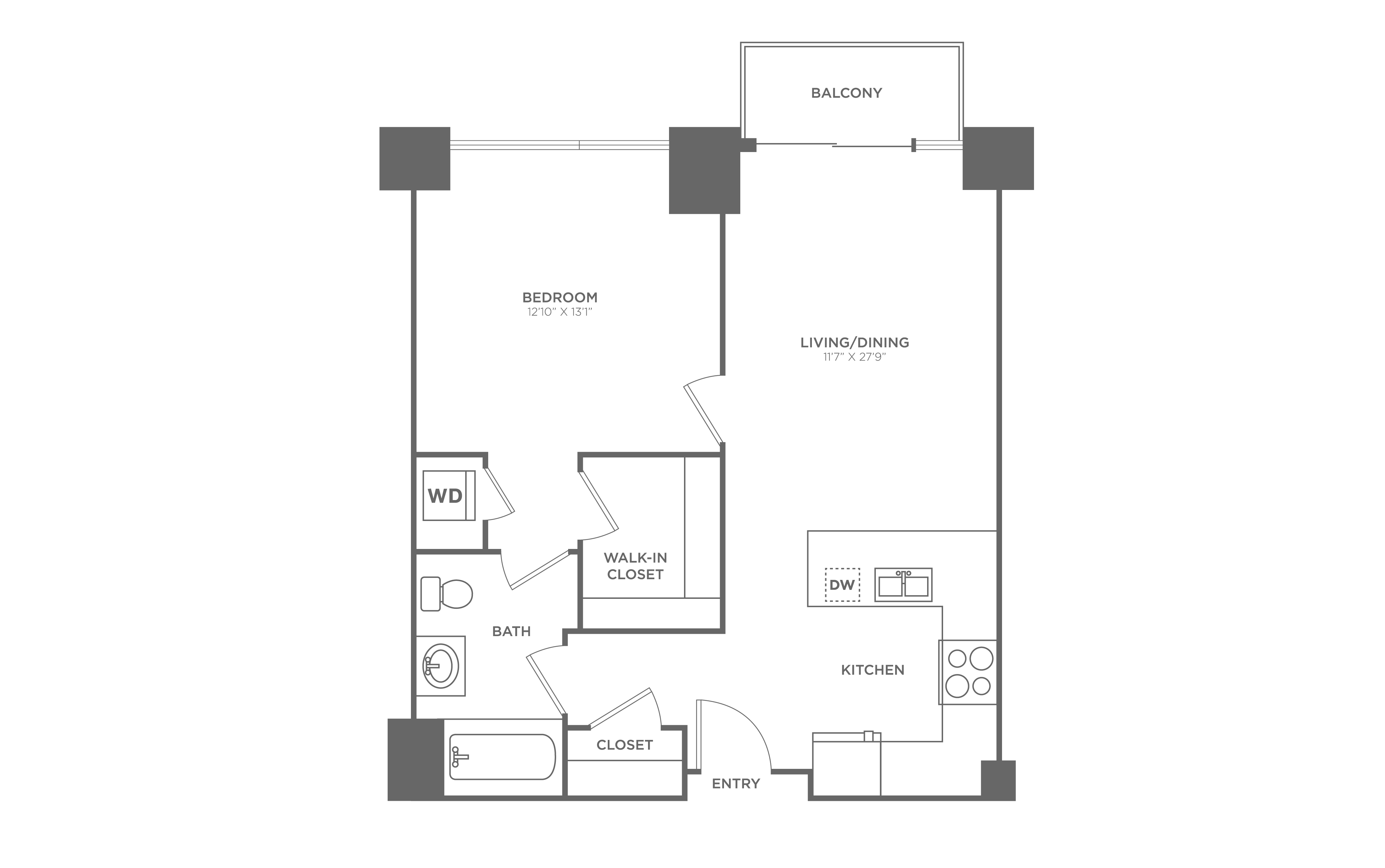 1 Bed/1 Bath-A6