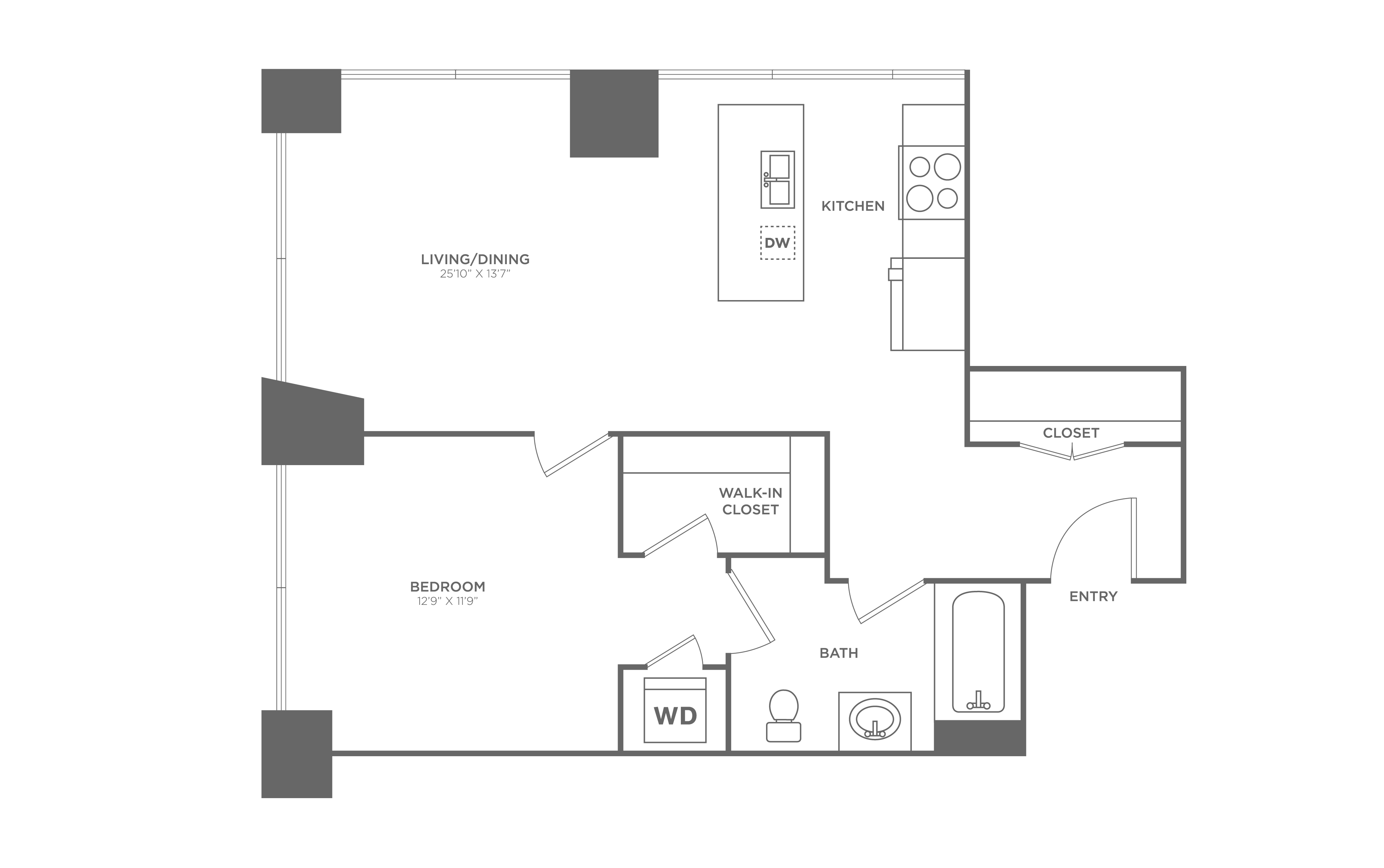 1 Bed/1 Bath-A7