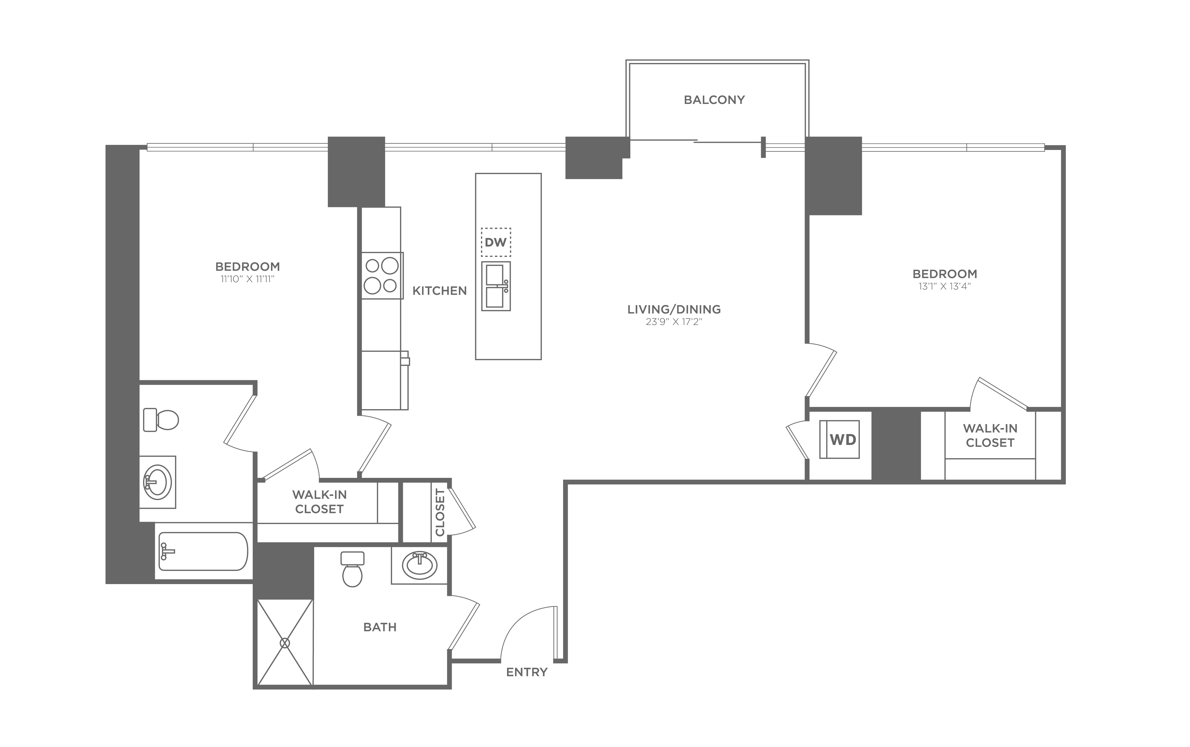 2 Bed/2 Bath-B6