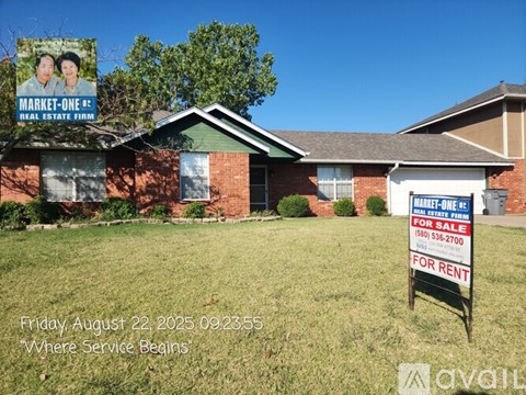 A real estate firm is advertising a house for sale and rent.