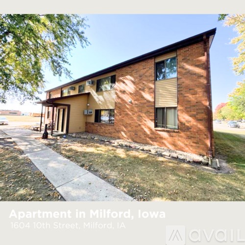 Apartment in Milford, Iowa is available for rent.