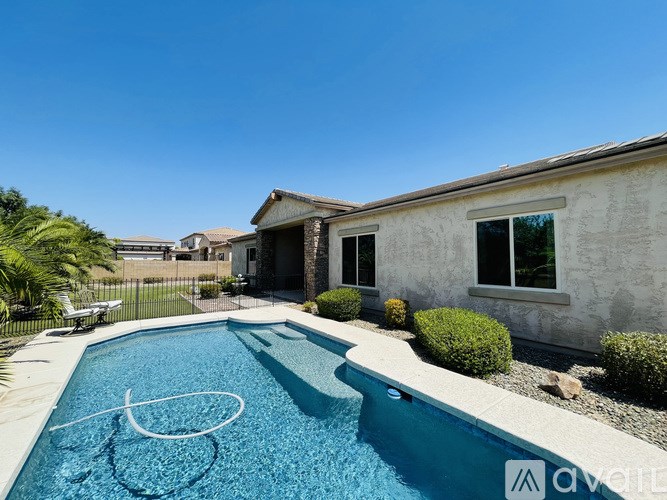 A pool with a ring in the middle of it.