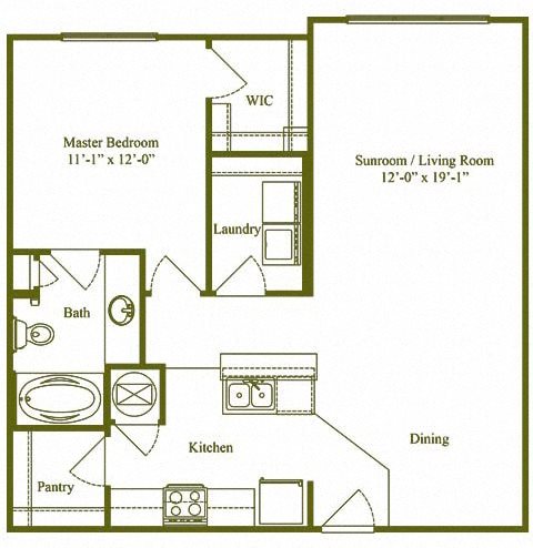 1 bedroom 1 bath (A2)