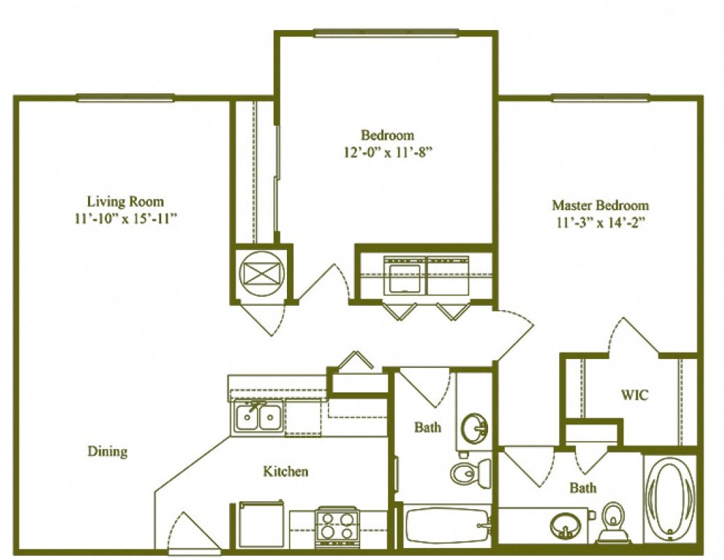 2 bedroom 2 bath (B2)
