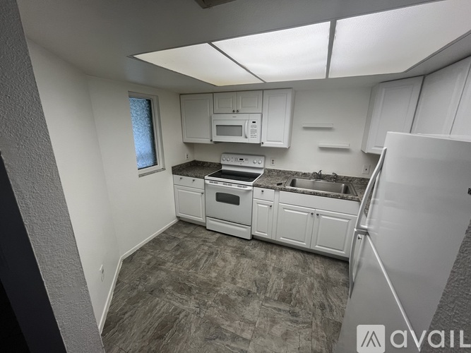 A room with a carpeted floor and a window.