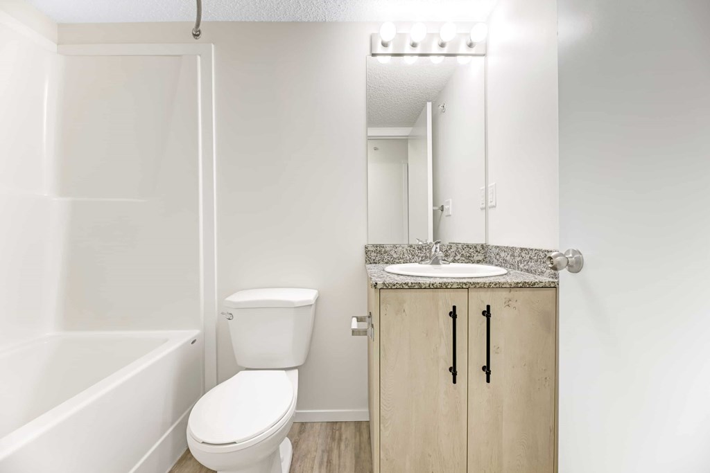 A white toilet sits next to a sink in a small bathroom.