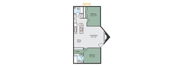 Dove Upstairs (W/D in Unit)