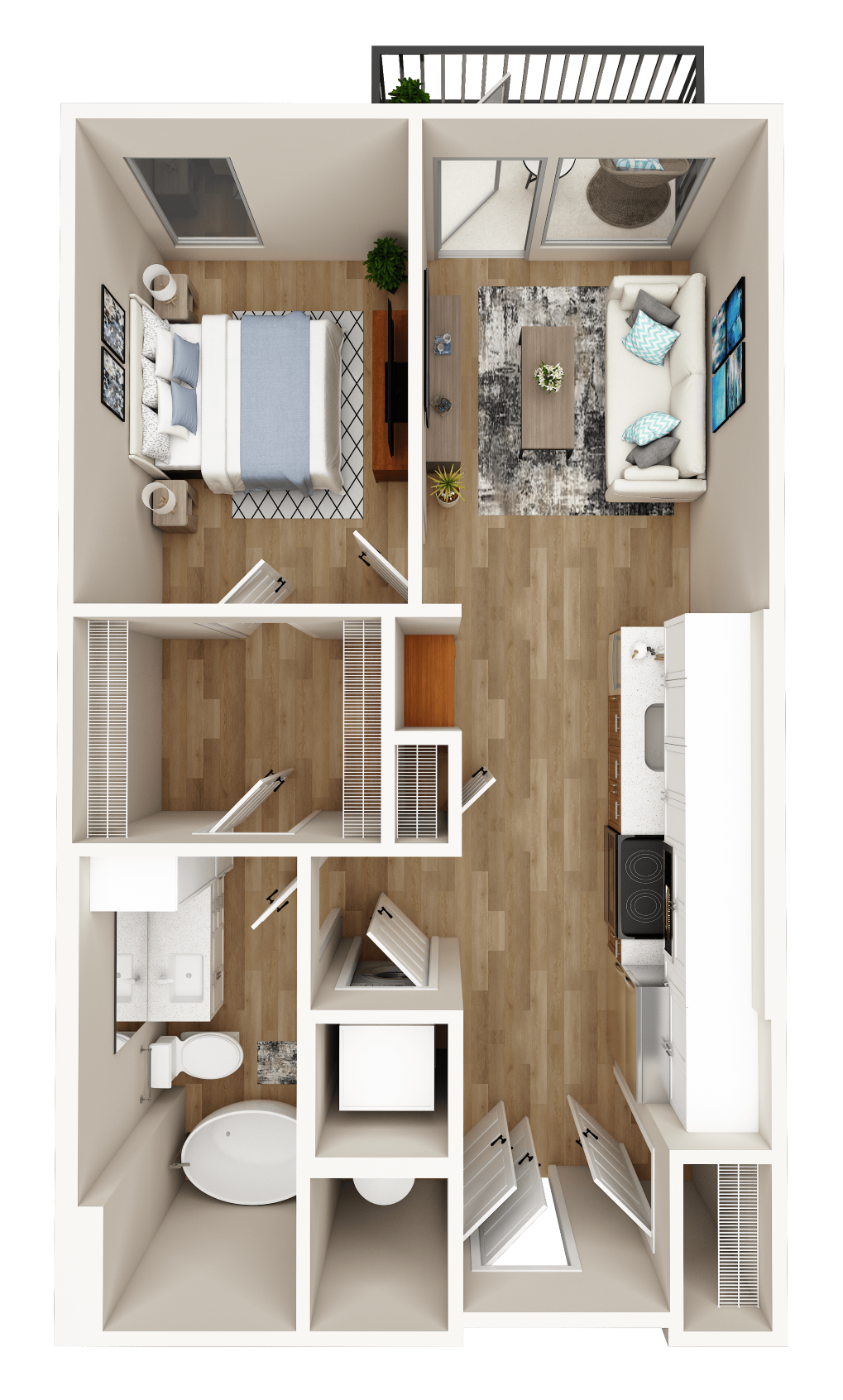 1 Bed 1 Bath Small