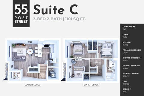 55 Post Street 2-3 Beds Apartment for Rent - Photo Gallery 16