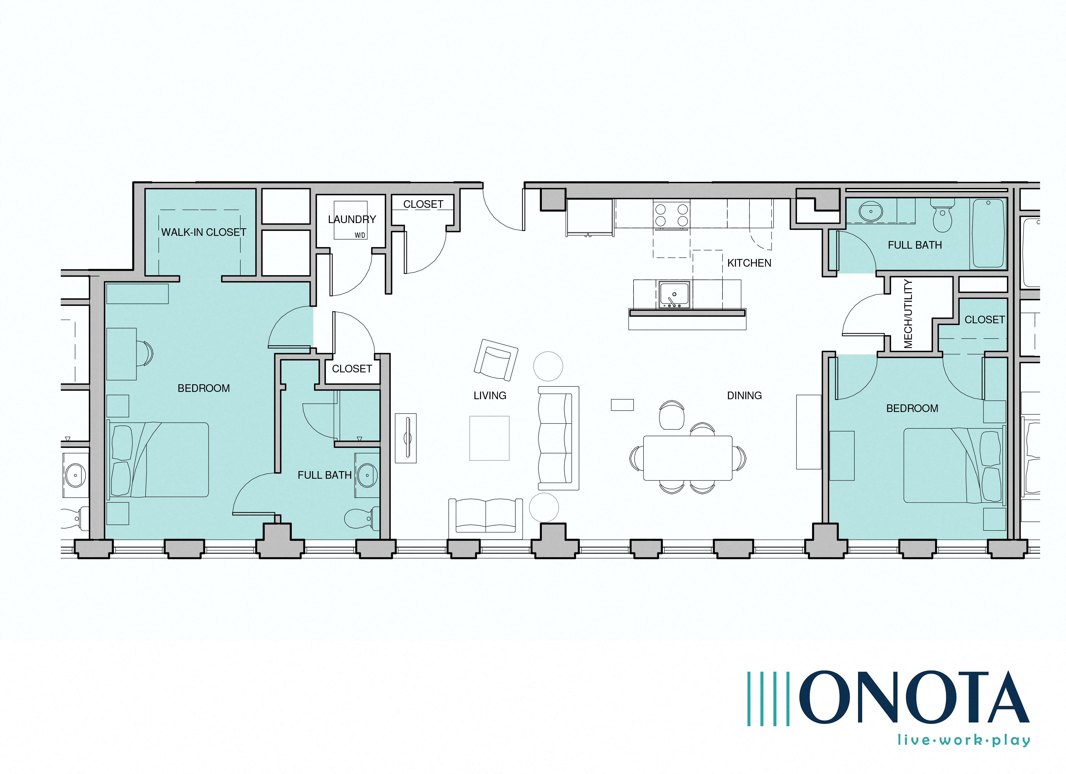 5th, 6th Floor: South Exposure 502, 602