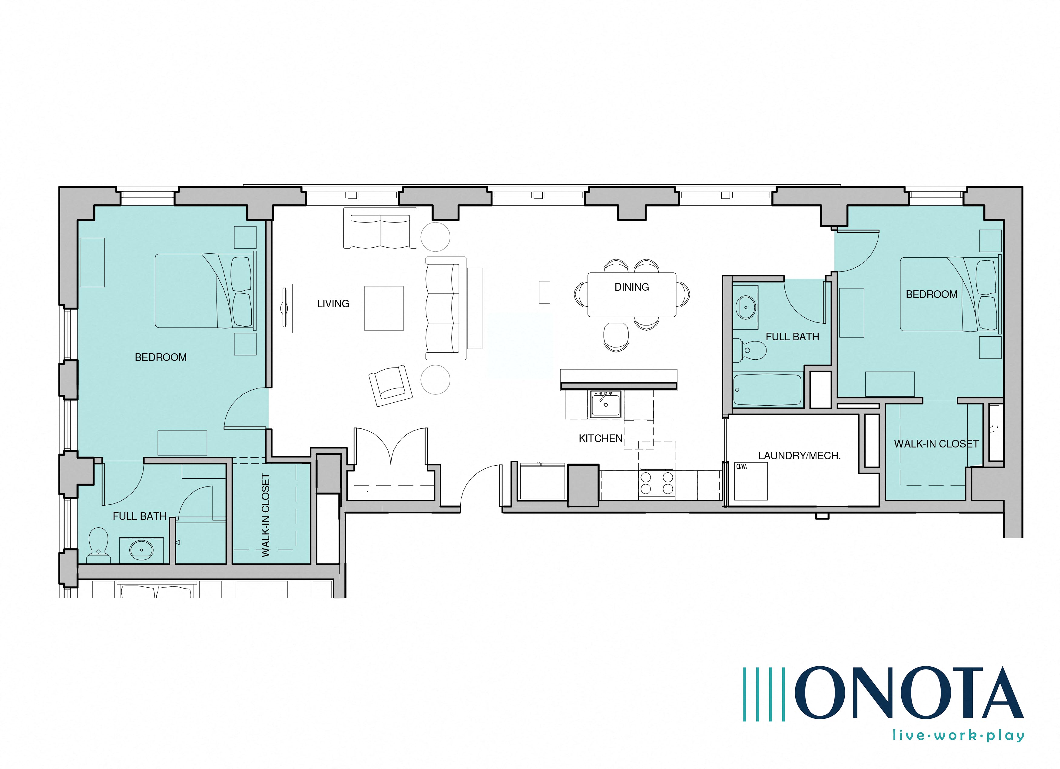 5th, 6th Floor: West Exposure- 501, 601