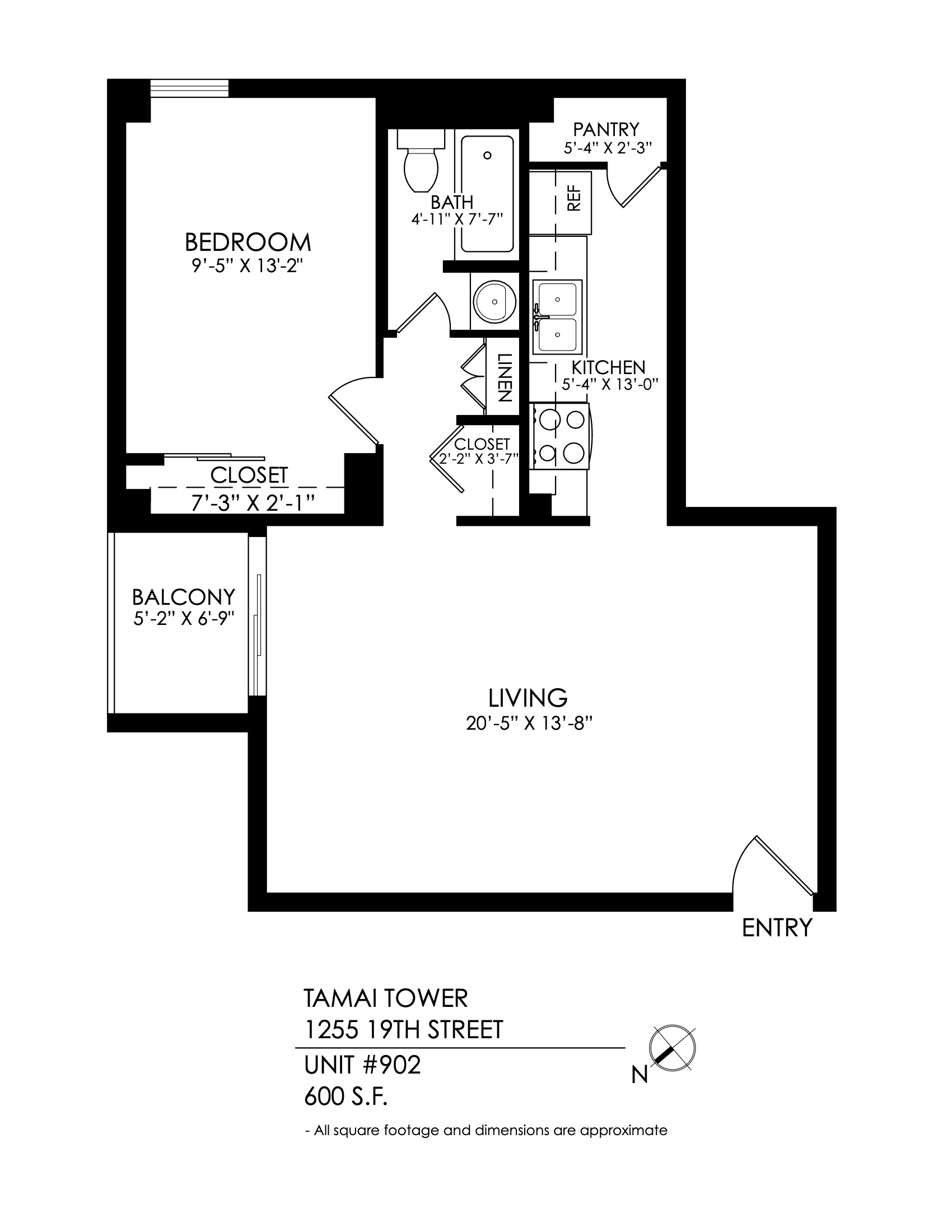 Tamai Tower 1 bed x 1 bath