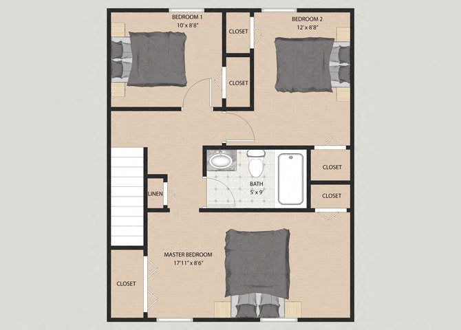 Westminster 3 Bedroom 1.5 Bathroom Floor Plan Westminster 3 Bedroom 1.5 Bathroom Floor Plan at Willow Creek