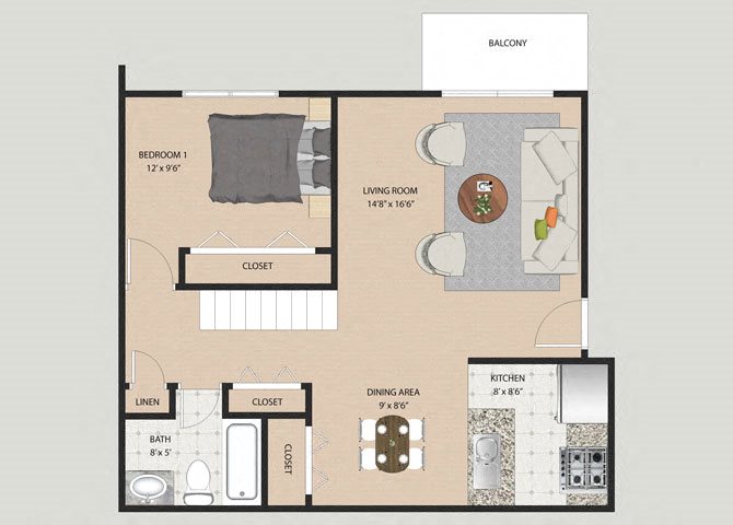 Camden 2 Bedroom 2 bathroom Floor Plan Camden 2 Bedroom 2 Bathroom Floor Plan at Willow Creek