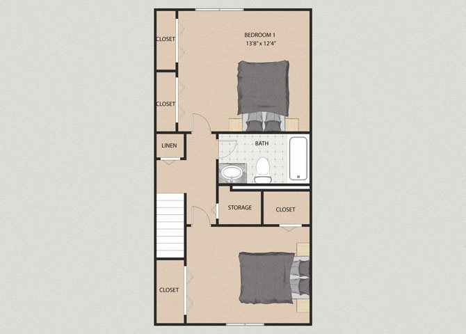 Westminster 2 Bedroom 1.5 Bathroom Floor Plan Westminster 2 Bedroom 1.5 Bathroom Floor Plan at Willow Creek