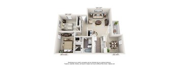 Mahogany Floor Plan at Auburn Glen Apartments, Florida