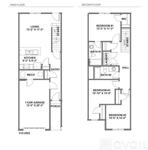 A floor plan shows the layout of a two-story home with labeled rooms.