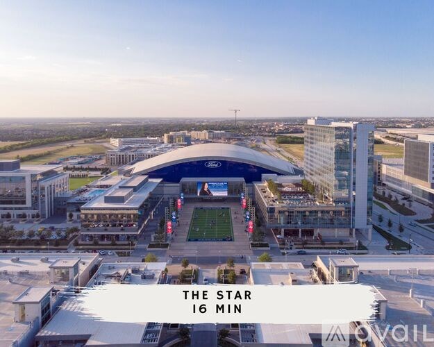 An aerial view of a stadium with the text "THE STAR 16 MIN".