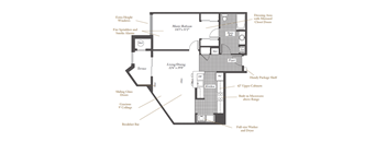 Dickens Floorplan at Evergreens at Columbia Town Center