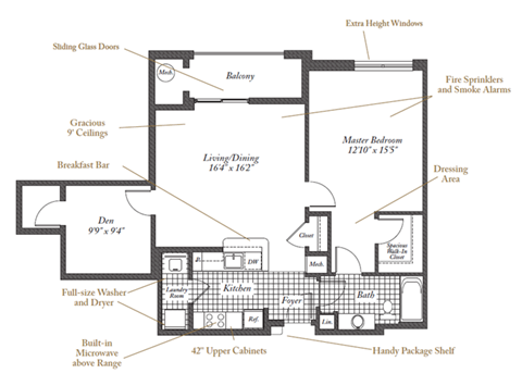 Shakespeare Floorplan at Evergreens at Columbia Town Center