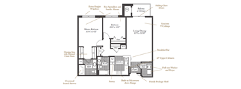 Michener Floorplan at Evergreens at Columbia Town Center