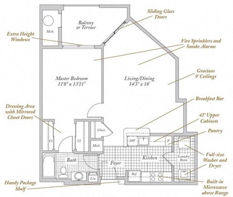 The Cummings Floorplan at Evergreens at Columbia Town Center