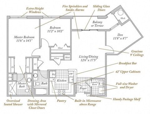 The Hawthorne Floorplan at Evergreens at Columbia Town Center