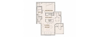 One bedroom floor plan Apartments in Colorado Springs, Co  Copper Creek Apartments  