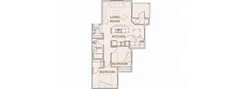 Two bedroom floor plan Apartments in Colorado Springs, Co  Copper Creek Apartments  