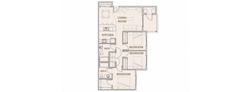 three bedroom floor plan Apartments in Colorado Springs, Co  Copper Creek Apartments  