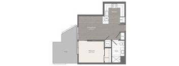 Manor 1 BD 1 BA Floorplan  at 2255 Wisconsin, Washington, Washington