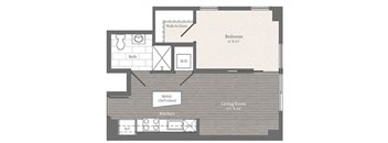 Observatory C 1 BD 1 BA Floorplan  at 2255 Wisconsin, Washington