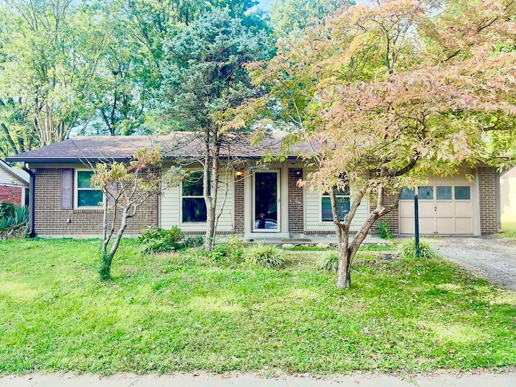 A house with a tree in front of it.