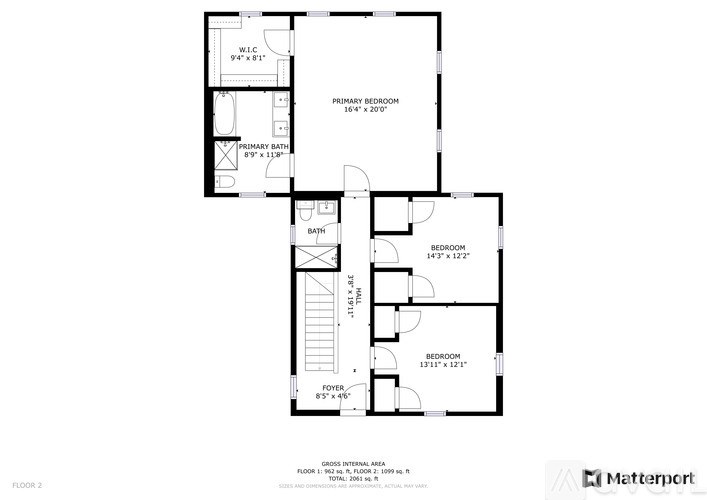 A floor plan for a home with a primary bedroom, bath, and living room.