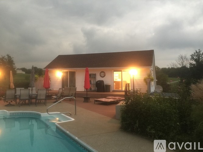 A house with a pool in the backyard.