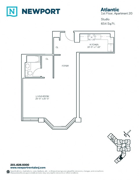 31 River Court Studio-3 Beds Apartment for Rent - Photo Gallery 22