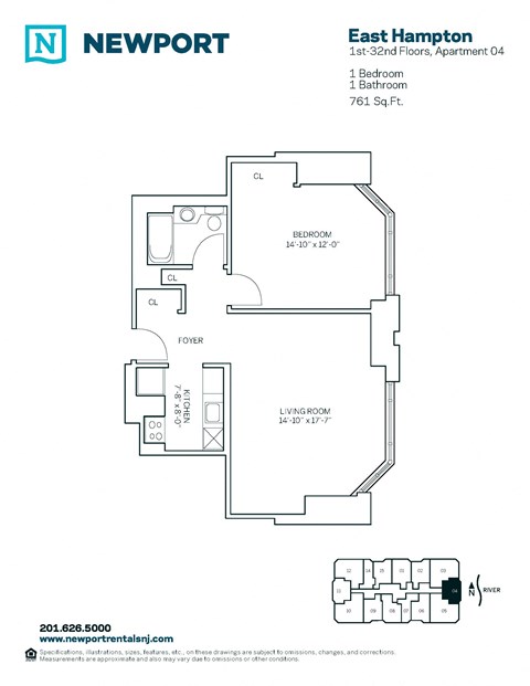 30 River Court Studio-3 Beds Apartment for Rent - Photo Gallery 15