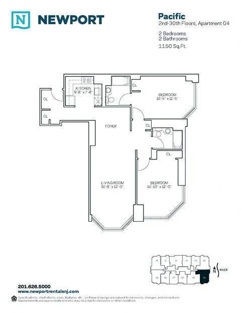 25 River Drive South Studio-2 Beds Apartment for Rent - Photo Gallery 15