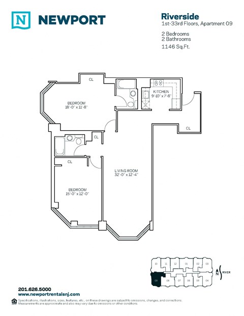 1 River Court Studio-2 Beds Apartment for Rent - Photo Gallery 16