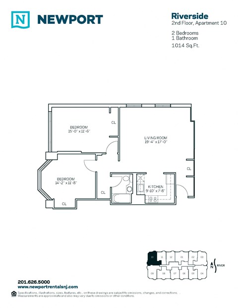 1 River Court Studio-2 Beds Apartment for Rent - Photo Gallery 17