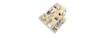 Windemere Floor Plan at Clarion Crossing Apartments, PRG Real Estate Management, North Carolina