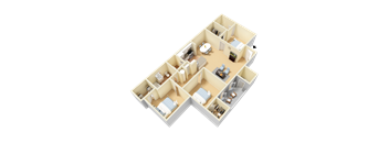 Umstead Floor Plan at Clarion Crossing Apartments, PRG Real Estate Management, Raleigh, NC, 27606